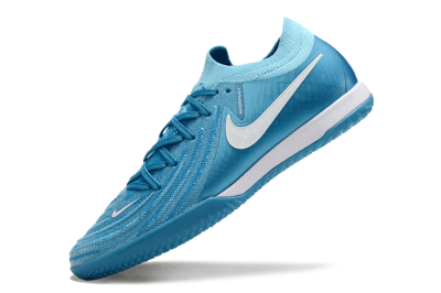 Nike Phantom GX 2 Elite IC Low-Tops Football Shoes - Blue Fury/White