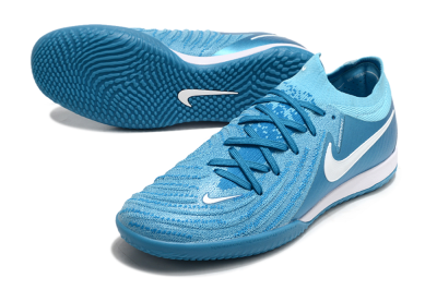 Nike Phantom GX 2 Elite IC Low-Tops Football Shoes - Blue Fury/White