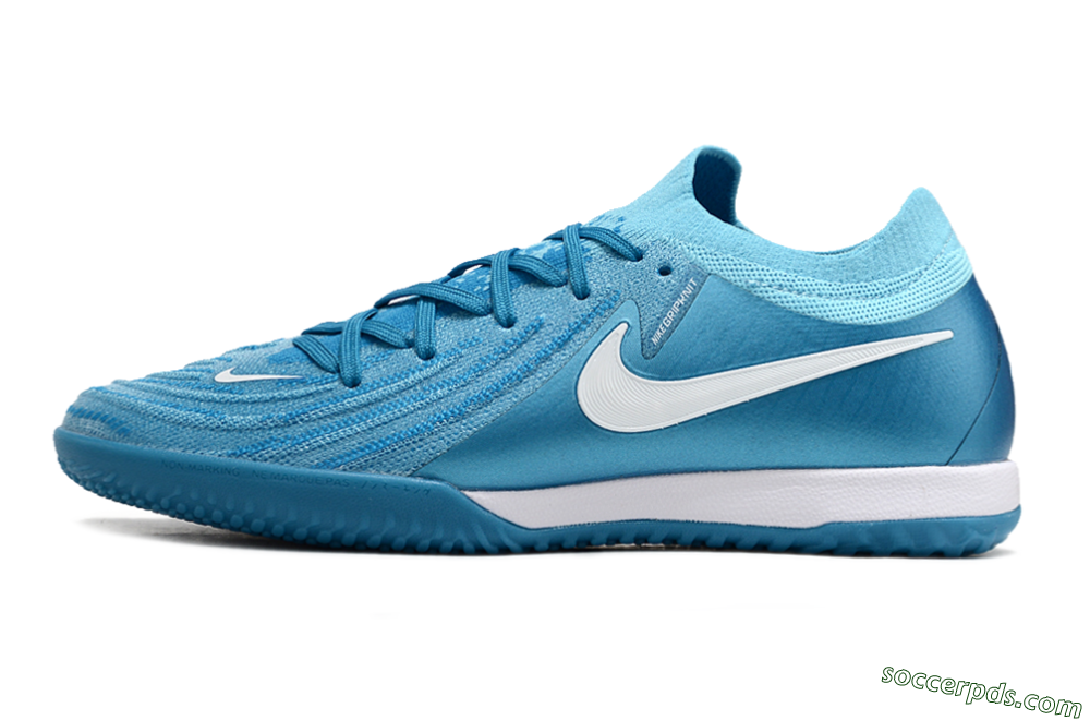 Nike Phantom GX 2 Elite IC Low-Tops Football Shoes - Blue Fury/White 2