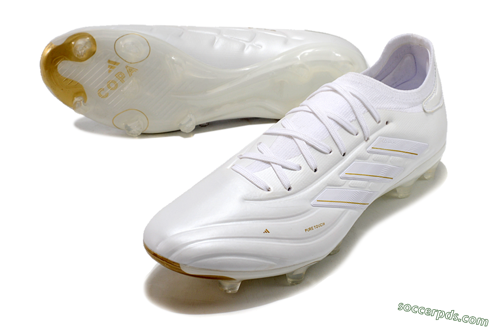 Adidas Copa Pure 2 FG Low-Tops Football Boots - White/Gold 3