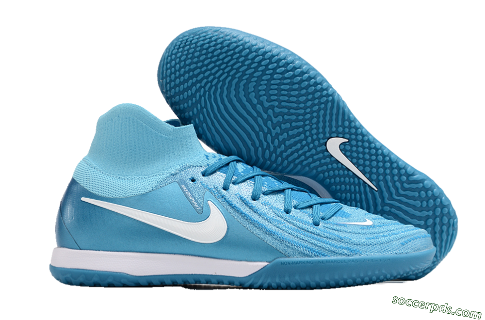 Nike Phantom Luna Elite NU IC High-Tops Football Shoes - Blue Fury/White 1