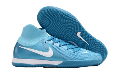 Nike Phantom Luna Elite NU IC High-Tops Football Shoes - Blue Fury/White