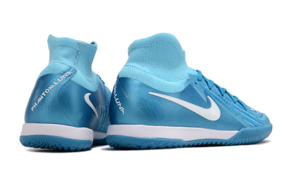 Nike Phantom Luna Elite NU IC High-Tops Football Shoes - Blue Fury/White