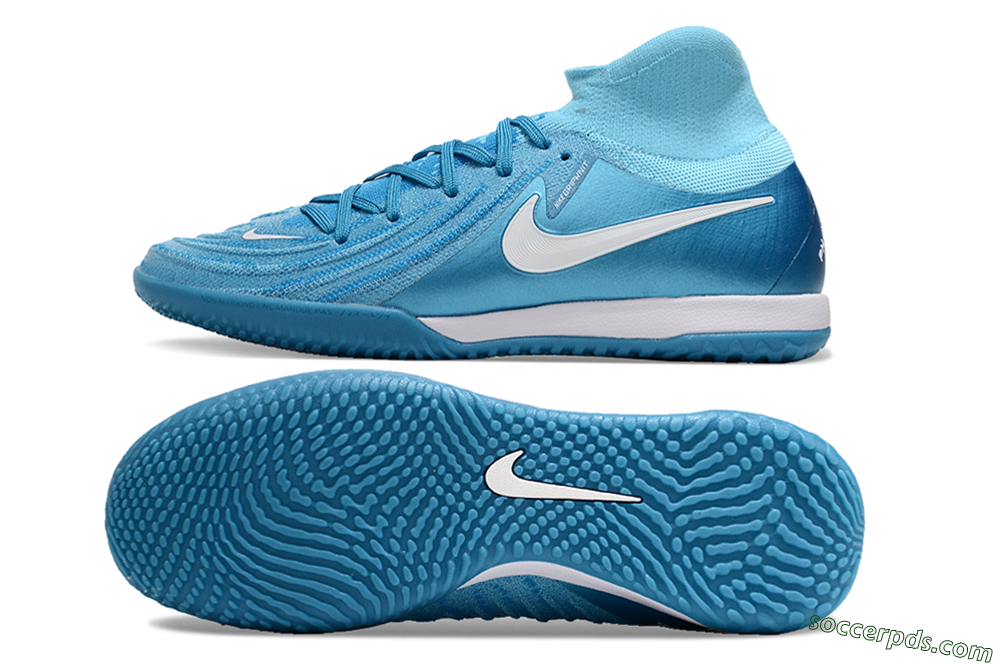 Nike Phantom Luna Elite NU IC High-Tops Football Shoes - Blue Fury/White 0
