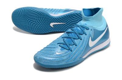 Nike Phantom Luna Elite NU IC High-Tops Football Shoes - Blue Fury/White