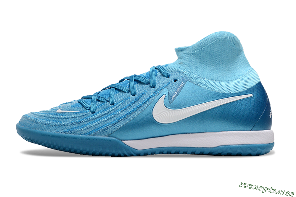 Nike Phantom Luna Elite NU IC High-Tops Football Shoes - Blue Fury/White 2