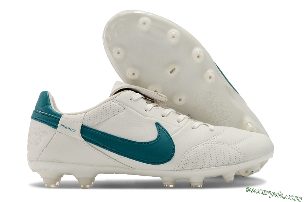 Nike The Premier 3 FG Low-Tops Football Boots - White/Blue 1