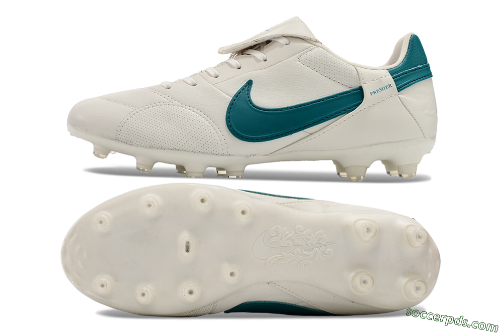 Nike The Premier 3 FG Low-Tops Football Boots - White/Blue 0