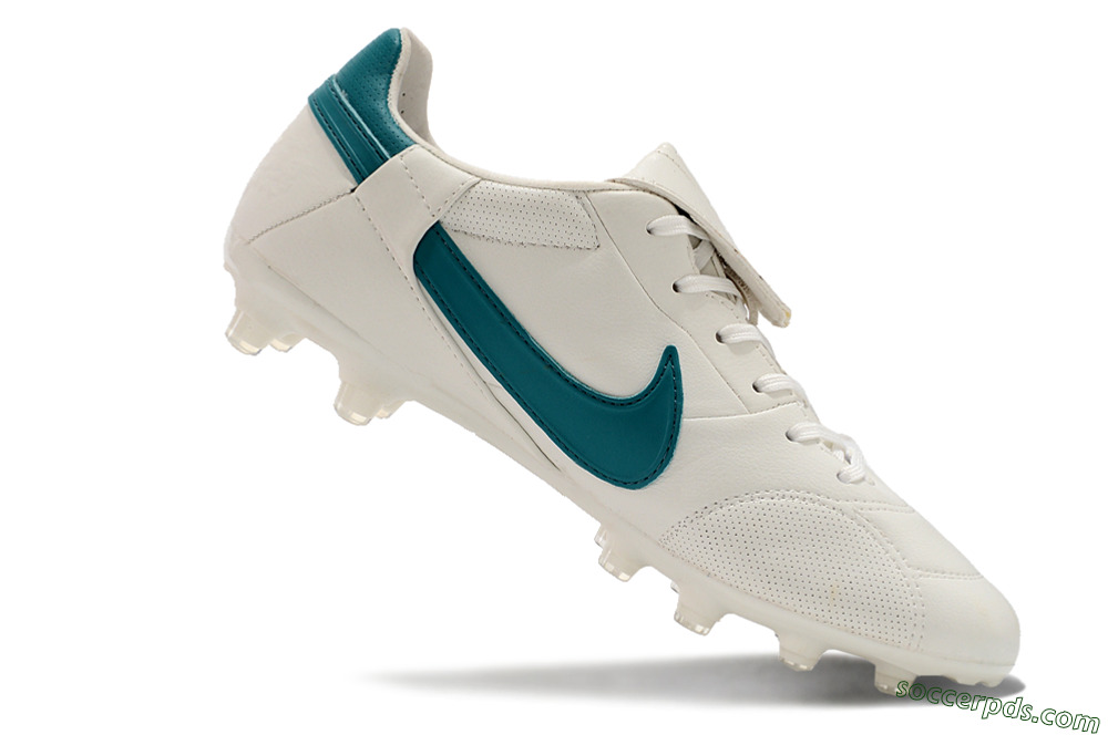 Nike The Premier 3 FG Low-Tops Football Boots - White/Blue 4