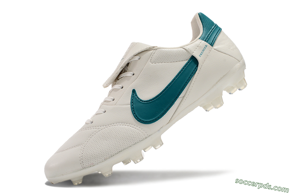 Nike The Premier 3 FG Low-Tops Football Boots - White/Blue 5