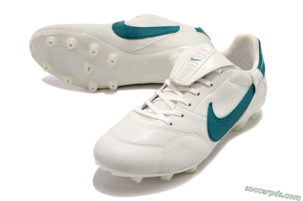 Nike The Premier 3 FG Low-Tops Football Boots - White/Blue 3