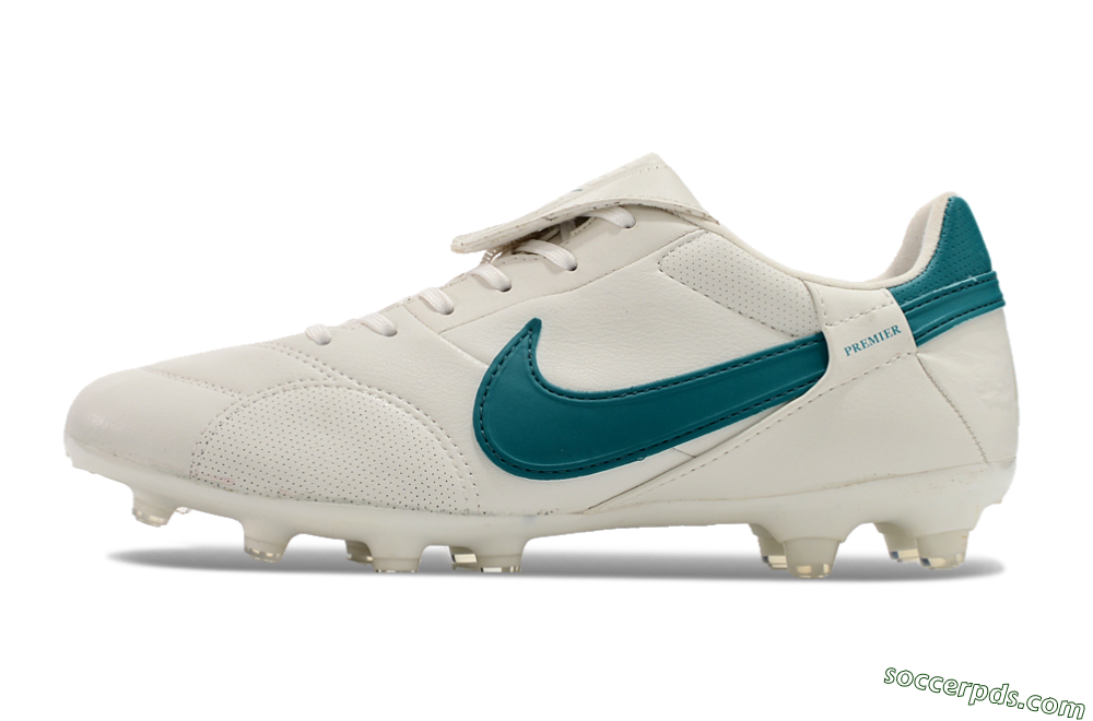 Nike The Premier 3 FG Low-Tops Football Boots - White/Blue 2