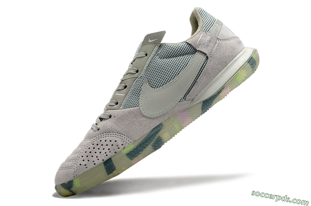 Nike Street Gato IC Low-Tops Football Shoes - Grey/Green/Mint 5