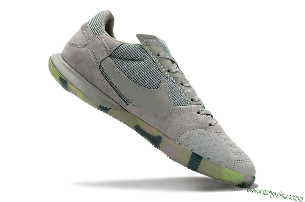 Nike Street Gato IC Low-Tops Football Shoes - Grey/Green/Mint 4
