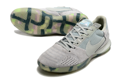 Nike Street Gato IC Low-Tops Football Shoes - Grey/Green/Mint