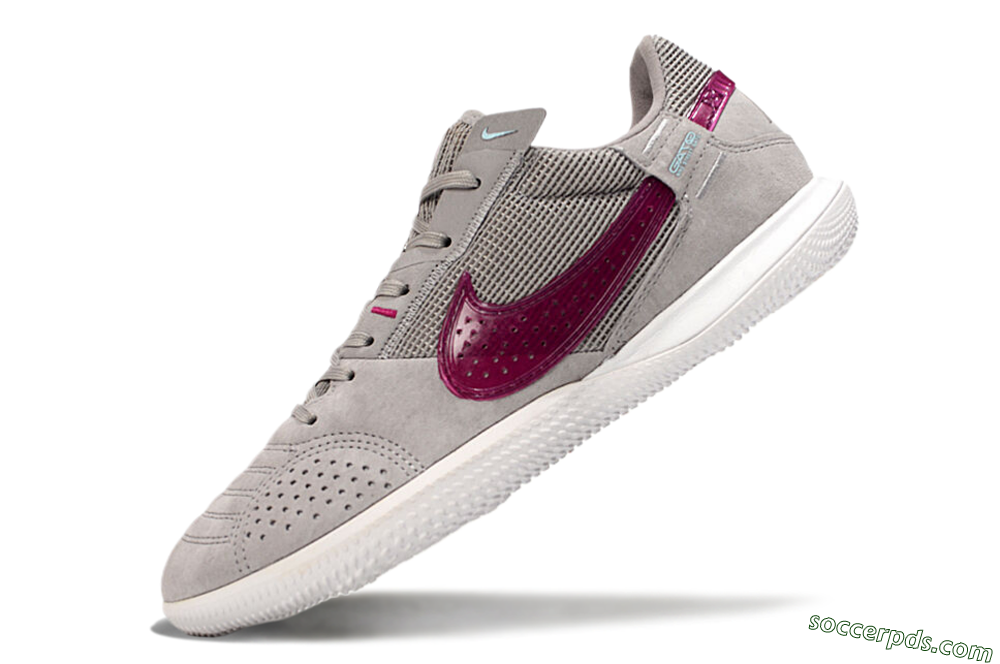 Nike Street Gato IC Low-Tops Football Shoes - Grey/Purple/White 5