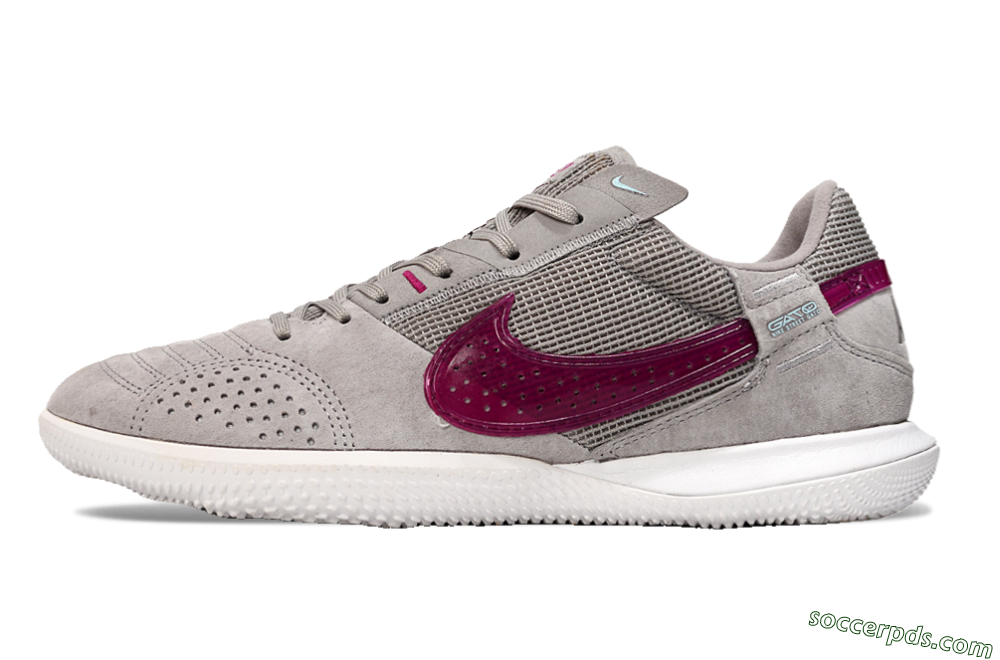 Nike Street Gato IC Low-Tops Football Shoes - Grey/Purple/White 2