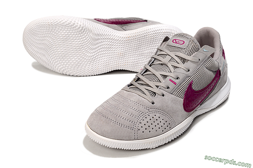 Nike Street Gato IC Low-Tops Football Shoes - Grey/Purple/White 3