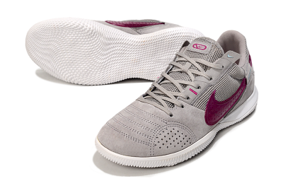 Nike Street Gato IC Low-Tops Football Shoes - Grey/Purple/White