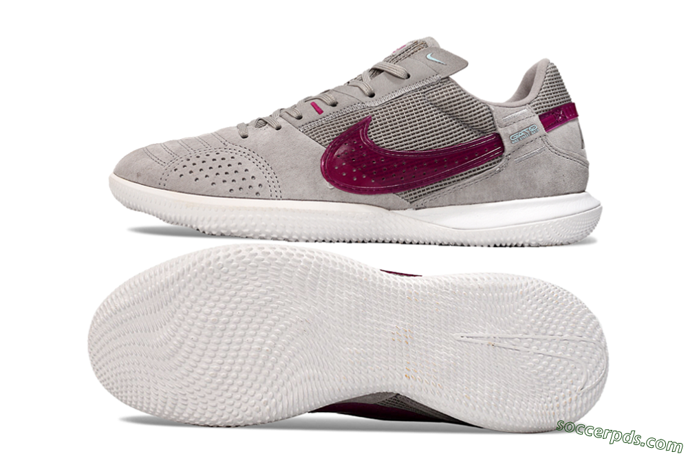 Nike Street Gato IC Low-Tops Football Shoes - Grey/Purple/White 0