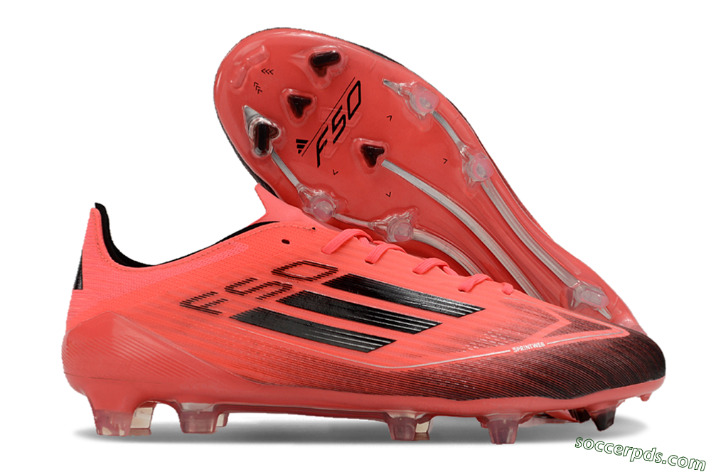 Adidas F50 Adizero FG Low-Tops Football Boots - Red/Black 1
