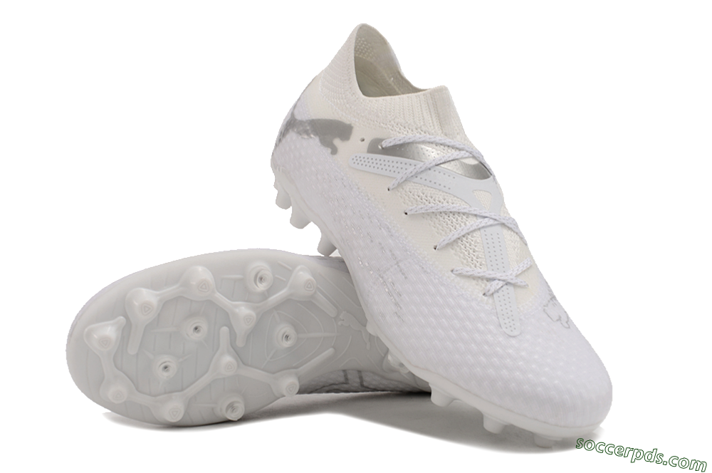 Puma Future Ultimate MG Low-Tops Football Boots - White/Silver 3