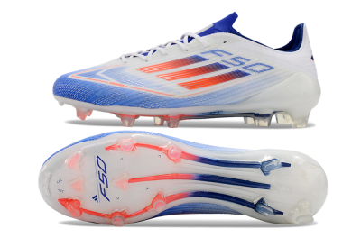 Adidas F50 Adizero FG Low-Tops Football Boots - White/Blue/Pink