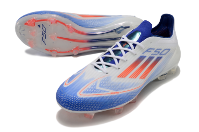 Adidas F50 Adizero FG Low-Tops Football Boots - White/Blue/Pink