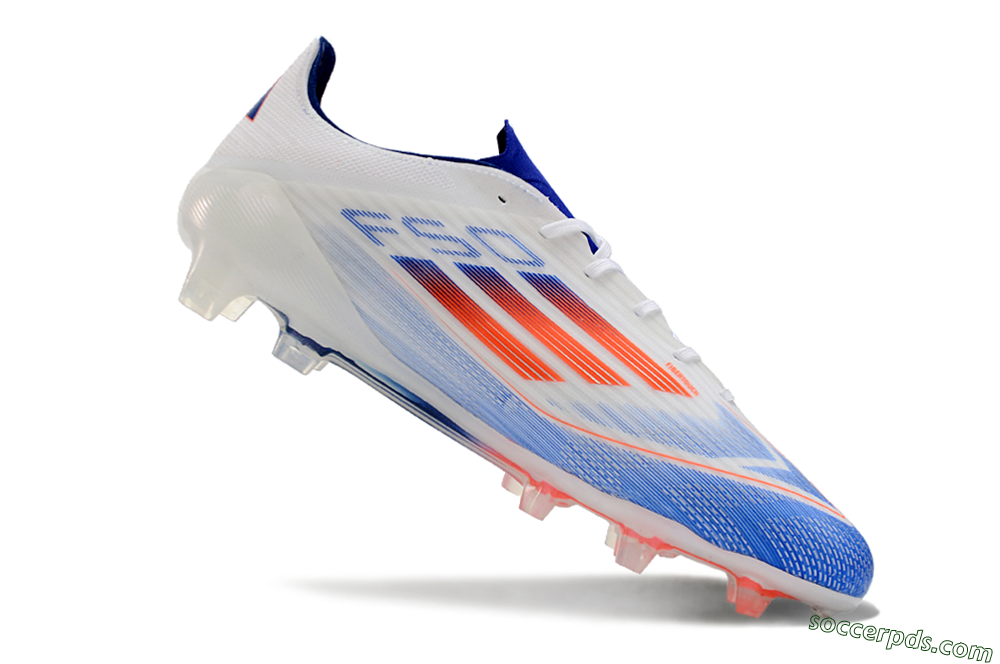 Adidas F50 Adizero FG Low-Tops Football Boots - White/Blue/Pink 5