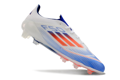 Adidas F50 Adizero FG Low-Tops Football Boots - White/Blue/Pink