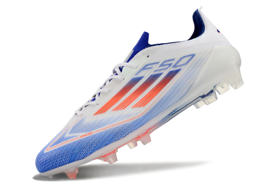 Adidas F50 Adizero FG Low-Tops Football Boots - White/Blue/Pink