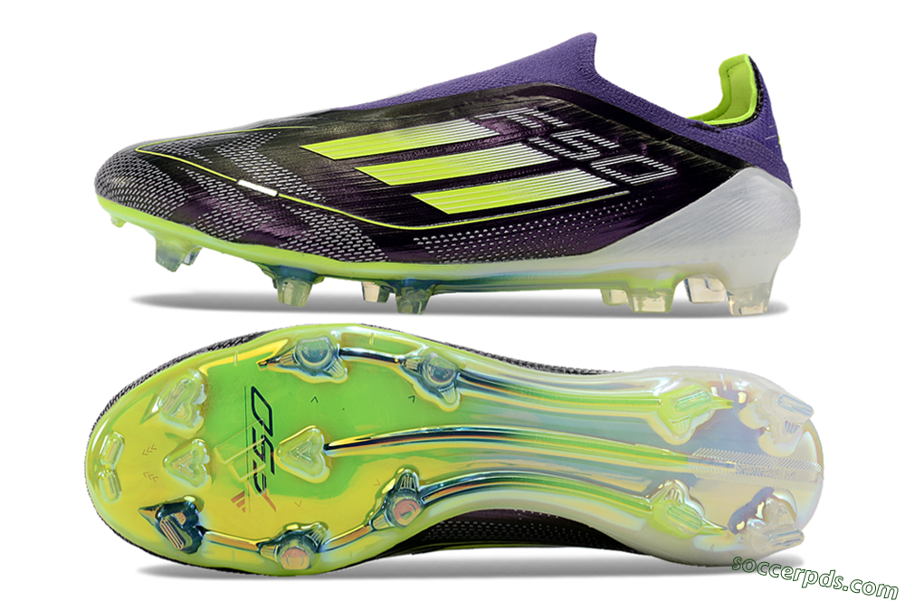 Adidas F50+ Adizero FG Low-Tops Football Boots - Purple/Yellow/Blue 0