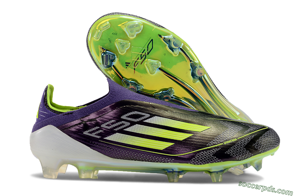 Adidas F50+ Adizero FG Low-Tops Football Boots - Purple/Yellow/Blue 1