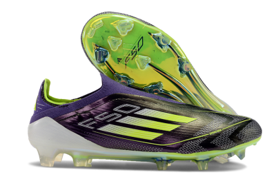 Adidas F50+ Adizero FG Low-Tops Football Boots - Purple/Yellow/Blue