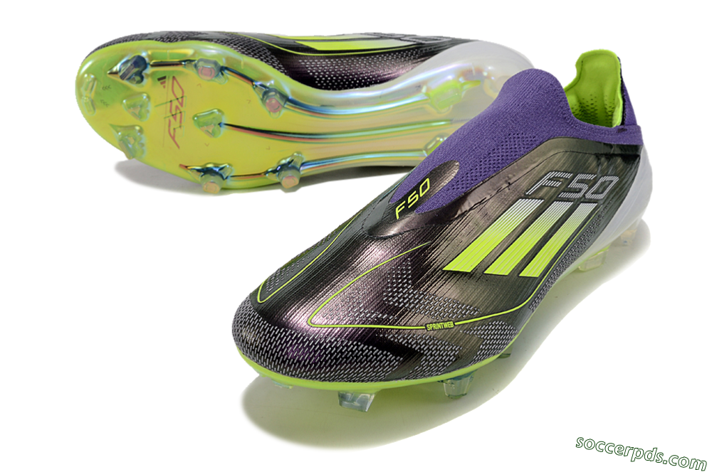 Adidas F50+ Adizero FG Low-Tops Football Boots - Purple/Yellow/Blue 3