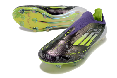Adidas F50+ Adizero FG Low-Tops Football Boots - Purple/Yellow/Blue