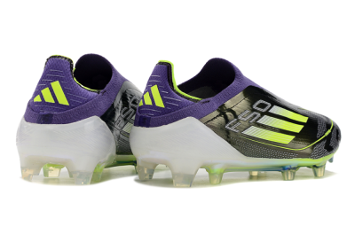 Adidas F50+ Adizero FG Low-Tops Football Boots - Purple/Yellow/Blue