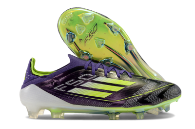 Adidas F50 Adizero FG Low-Tops Football Boots - Purple/Yellow/White