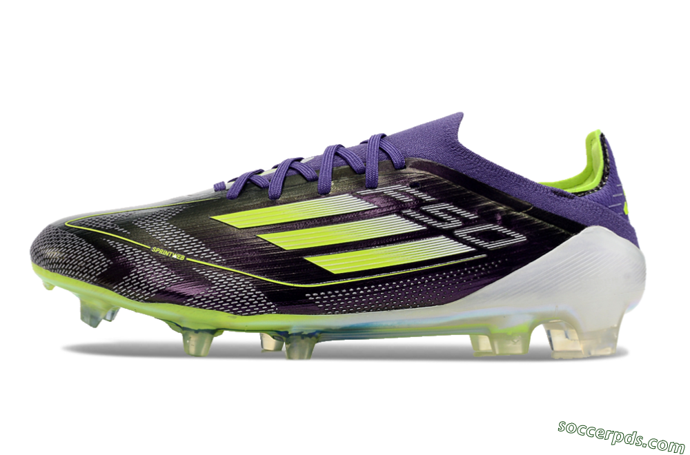 Adidas F50 Adizero FG Low-Tops Football Boots - Purple/Yellow/White 1