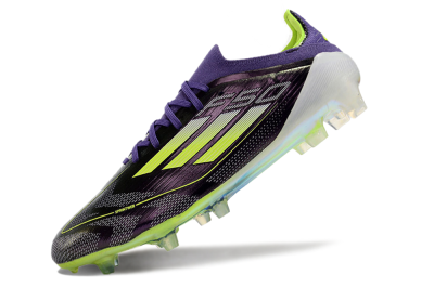 Adidas F50 Adizero FG Low-Tops Football Boots - Purple/Yellow/White