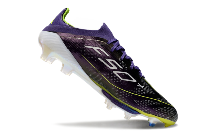 Adidas F50 Lightstrike Pro FG Low-Tops Football Boots - Purple/Yellow/Blue