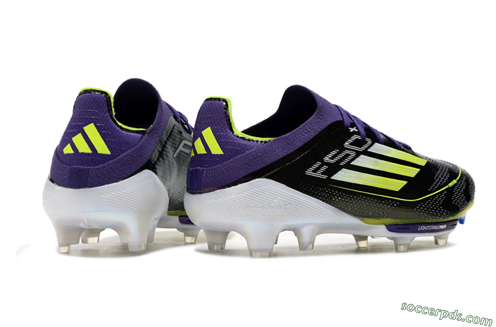 Adidas F50 Lightstrike Pro FG Low-Tops Football Boots - Purple/Yellow/Blue 6