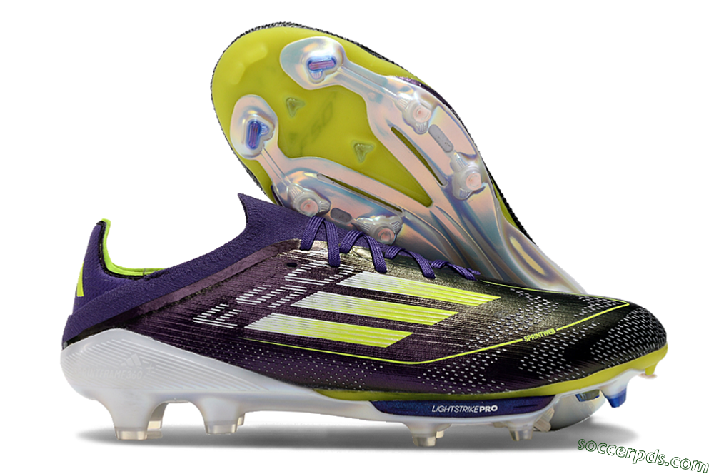 Adidas F50 Lightstrike Pro FG Low-Tops Football Boots - Purple/Yellow/Blue 1