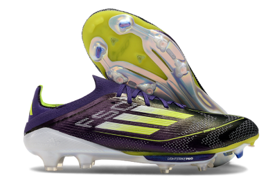 Adidas F50 Lightstrike Pro FG Low-Tops Football Boots - Purple/Yellow/Blue