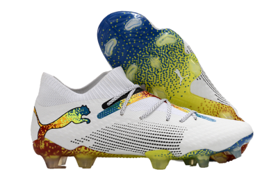 Puma Future Ultimate FG Low-Tops Football Boots - White/Blue/Red