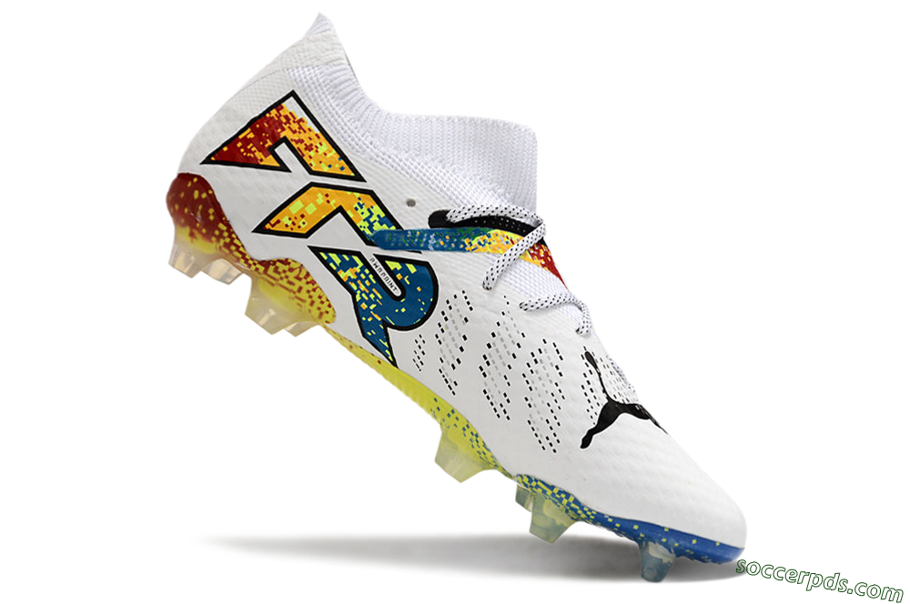Puma Future Ultimate FG Low-Tops Football Boots - White/Blue/Red 4