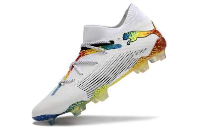 Puma Future Ultimate FG Low-Tops Football Boots - White/Blue/Red