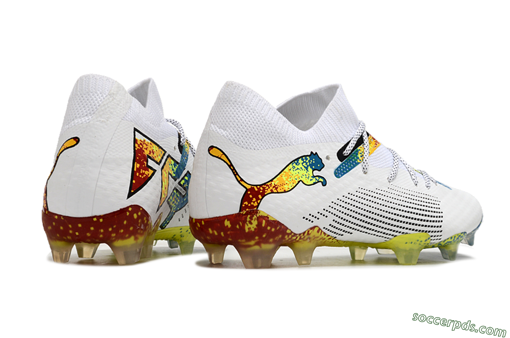 Puma Future Ultimate FG Low-Tops Football Boots - White/Blue/Red 6