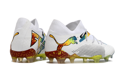 Puma Future Ultimate FG Low-Tops Football Boots - White/Blue/Red