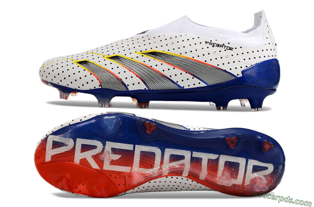 Adidas Predator Accuracy+ Laceless 24 Euphoria FG Low-Tops Football Boots - White/Silver/Blue 0